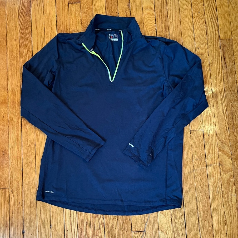 Men's Russell Navy Blue Quarter-Zip Jacket